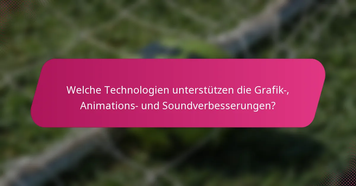 Welche Technologien unterstützen die Grafik-, Animations- und Soundverbesserungen?
